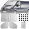 3 Stück Wohnmobil Windschutzscheibe Sonnenschutz Ersatz für Renault Trafic 2001-2014, Sonnenschutz für Frontscheibe mit Aufbewahrungstasche Ersatz für Opel Vivaro 2001-2014, 100% Okklusion