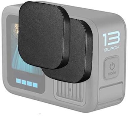 Objektivdeckel für GoPro Hero 13 / Hero 12 (schwarz) Action-Kamera, schützende Silikon-Abdeckung, Zubehör (2 Stück)