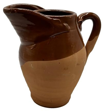 Brocca Semismaltata con Beccuccio in Terracotta – Artigianato Made in Italy Dimensione 19x19 2801251502