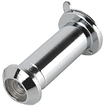 cyclingcolors Judas pour porte d'entrée, Ø 12 mm, jusqu'à épaisseur de porte 57 mm, laiton, chromé