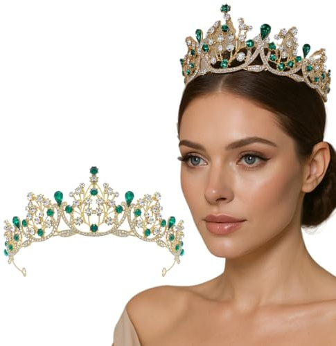 JYNVO Couronne princesse, Diademe femme, Couronne anniversaire, Couronne reine, Couronne princesse adulte,Convient pour les anniversaires, les mariages,bal de fin d'année