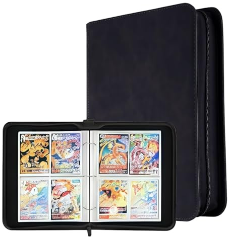 Album da collezione per carte, album per carte Pokemon, album per carte da collezione, raccoglitore TopLoader con finestra per 160 Toploader, raccoglitore Top loader, album per carte da collezione