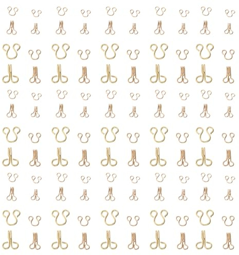 POPETPOP Agrafes Métalliques Invisibles pour Couture – Lot de 80 set de Pièces – Fermetures Robustes et Discrètes pour Soutien-Gorge Jupe Pantalon et Manteau