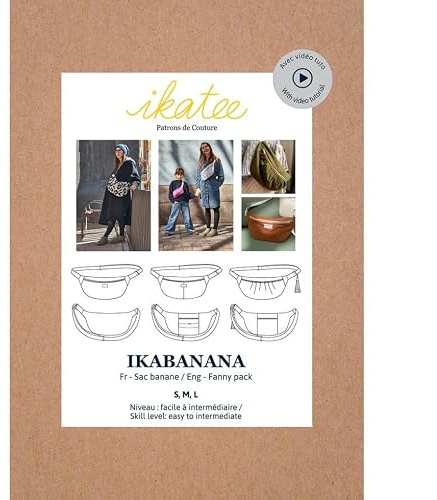 Ikatee Patron de couture en papier Ikabanana Sac banane pour sacs