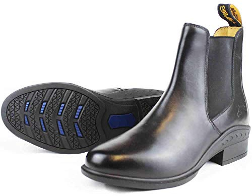 Gallop Elegance Leather Jodhpur Boots - Black Or Brown (6 UK, Black)