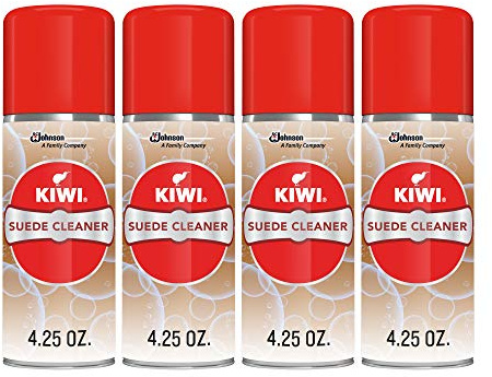 KIWI Suede and Nubuck Shoe Cleaner, for Shoes, Boots, and More, Spray Bottle, 4.25 Oz, Pack of 4