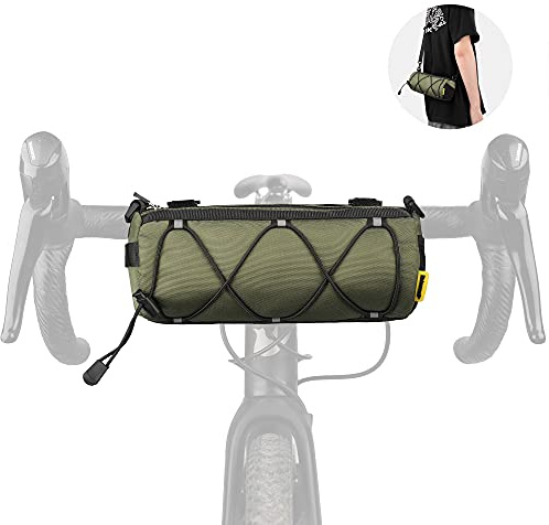 Rhinowalk Bike Handlebar Bag - Front Bag with Shoulder Strap for Road & Mountain Bikes