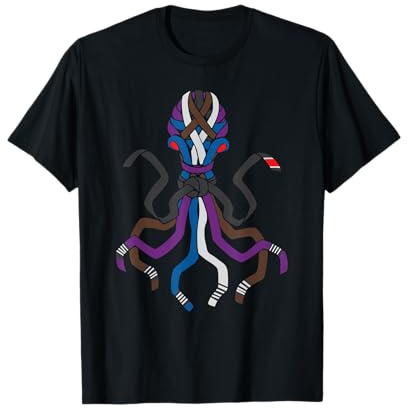Tshirt - BJJ Brazillian Jiu-Jitsu cintura Octopus Maglietta