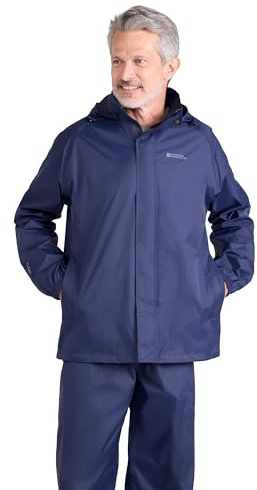 Mountain Warehouse Pakka Mens Waterproof Rain Jacket Navy M