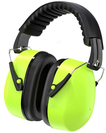 Kriogor Gehörschützer, SNR 32dB Gehörschutz Lärmschutz Kopfhörer, NRR 23dB Professionell faltbar Kapselgehörschutz für Man und Frau für Autismus Schießsport Jagd Bau Konzert (Grün)