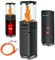 KESSER® Heizstrahler Gas Terrassenheizstrahler Gasheizungen Gasheizstrahler Gasheizer inkl. Schutzhülle Outdoor-Heizung Mobiler Heizpilz Flammenheizer, Pyramide Terrassenheizer, mit Bodenrollen