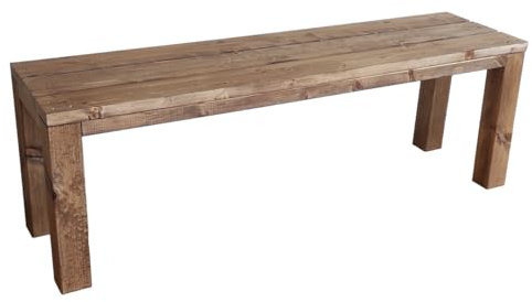 Panca in Legno Abete, Stile Classico, Panchina per Interno ed Esterno, Varie Misure