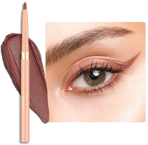 OULAC Crayon Yeux Waterproof, Eye Liner Marron Mat avec Couleur Intense, Eyeliner Anti-salissures Texture Lisse et Crémeuse, Tenue 12h+, Vegan (06) Body Talk