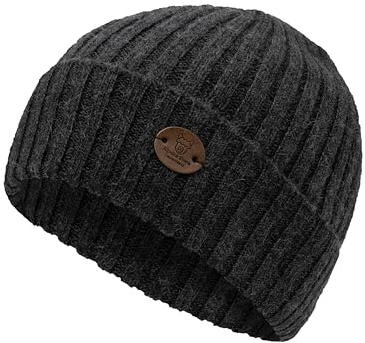 NEU! Alpaka Mütze - Mütze 100% feinste Alpakafaser, Alpaka Wollmütze, Made in EU (anthrazit)