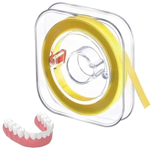 1 Rotolo 20μm Strisce Abrasive Interdentali,Scatola Dentale Lucidatura Striscia Carta Abrasiva per Denti,Strisce Sbiancanti Denti per Levigatura,Pulizia dei Denti Interdentali 4mm X 6 m-Giallo