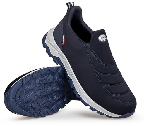 ZVJV Diabetisk fot specialskor för bunions dam sneakers plantar fasciit herr slip-on ortopediska skor för extra breda promenader sneakers äldre, Blå, 39 EU