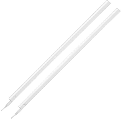 Briloner Lote de 2 LED cocina bajo mueble, luz neutra, iluminación armario, barra LED cocina, lámpara estantería encimera, diseño moderno, instalación sencilla, 87,3 x 2,2 x 3 cm, Blanco
