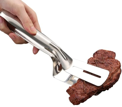 Rostfritt Stål Grillklämma Metall Stekspade Med Långt Handtag Och Non-Stick