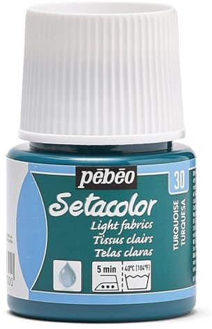 Pebeo Fabric Paint, Turquoise, 45ml