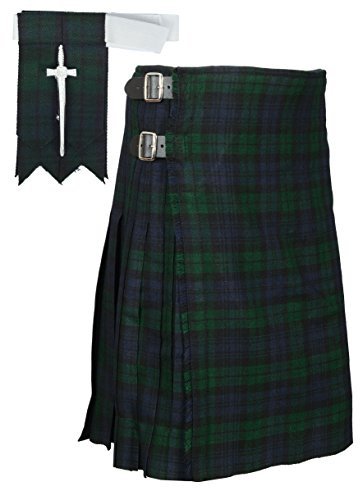 Traditional Black Watch Tartan Kilt (Belly Button 46)