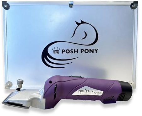 POSH Pony Rechargeable Cordless Horse Clipper – 2 x A2 Blades, 2 Batteries (2-Hour Run Time), 1-Year Warranty, Ideal for All Coat Types, Equine Essential. Liveryman A2 Blade Compatible.