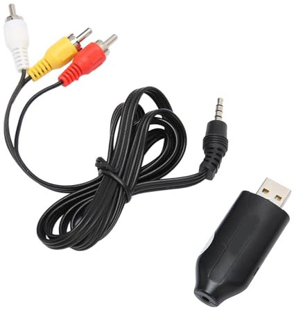 Tarjeta de Captura de Vídeo AV a USB, Compatible con Tarjeta de Captura de Vídeo USB NTSC PAL Profesional Plug and Play para para PC