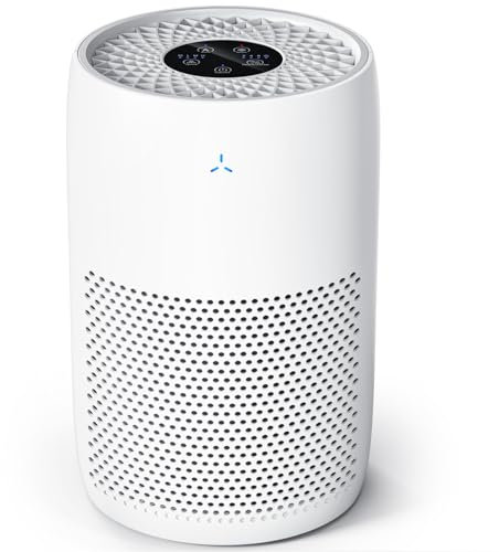 GOAMGE Luftreiniger für Räume von 60㎡, Luftreiniger Allergiker, CADR 170 m³/h, 99,97% Reinigungseffizienz, Intelligente Lufterkennung PM2,5, behandelt effektiv Pollen, Tierhaare und Staub