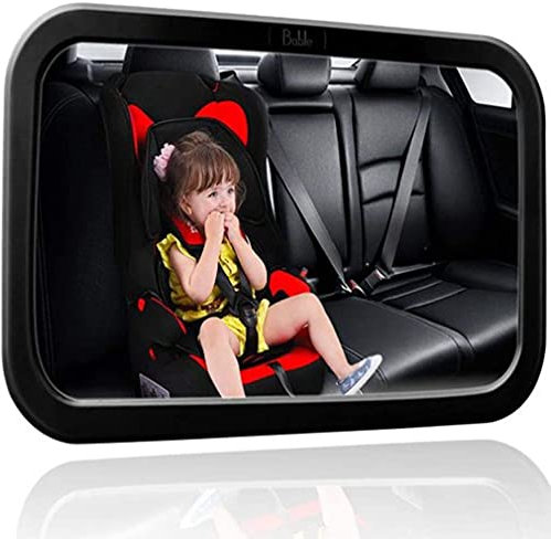 Kidsgigglz Baby Autospiegel, Rücksitzspiegel Bruchsicher, Babyautospiegel für den Rücksitz, Kindersitz Babyspiegel für Auto 360° Drehbar Rückbank Spiegel Universell mit kristallklarer Sicht-Rutschfest