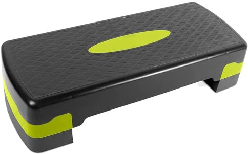 Aerobic Steppbrett Stepper Step- Stepper for Home & Gym, Cardio, Weights, Yoga, Workout – Adjustable 2 Step Level Heights (10,15 cm), Gymnastik und Fitness I Home Step Stepbench