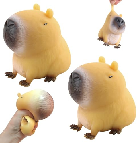 Shyllin Antiestres Squeeze Juguetes, Squishy Antiestres Capybara Fidget Toy, Squishy Muñeco Antiestres Capybara 2Pcs, Squishies Juguete de Estrés Pelota Antiestres, Regalo para Niños y Adultos