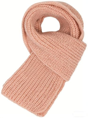 INOGIH Kids Winter Soft Warmer Knit Scarf Fashion Solid Color Toddler Baby Scarves Neck Warmer for Boys Girls
