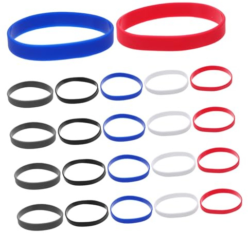 Gadpiparty 50 St Silikonarmband i Flera Färger Vattentäta och Elastiska Armband för Pojke Flicka Ungdomar och Vuxna Idealiska för Sport Fest och Evenemang