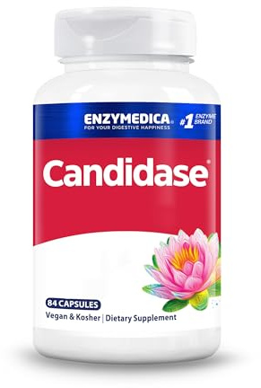 ENZYMEDICA - Candidase (84 Capsules) | for Balanced Yeast Levels, Therapeutic Enzymes Supplements, Candida Systemic Enzymes Blend, Nutrient Supplements, Gut Health Supplement, Vegan, Dairy Free
