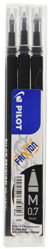 Pilot Refills for Frixion Rollerball 0.7 mm Tip - Black,3 Count (Pack of 1)