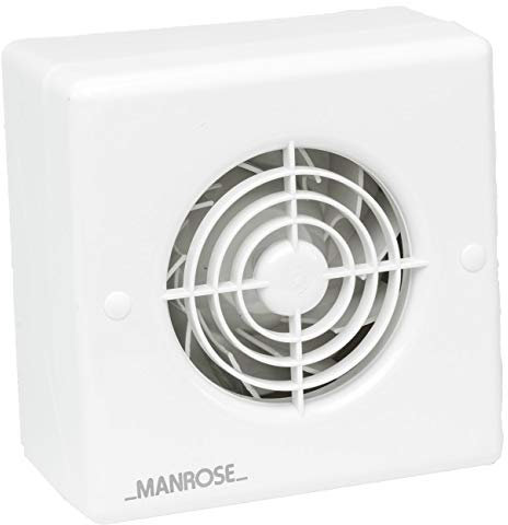 Manrose CF100T Centrifugal Bathroom / Toilet Extractor Fan with Timer for 100mm/4 Ducting