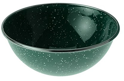 GSI Outdoors 25214 Enamelware Mixing Or Cereal Bowl, 6.2 Inch, Green