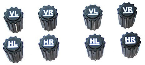 Ventilkappenkönig 8x Reifenmarkierung Ventilkappen Universell für Autos, Fahrräder, Motorräder, Roller - Schwarz, Kunststoff