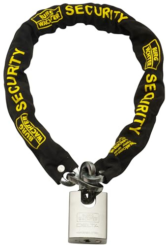 Sterling 106SSP Gehärteter Stahl, Schwarz, 10 mm x 1,0 m, Gold Sold Secure Kette und Vorhängeschloss