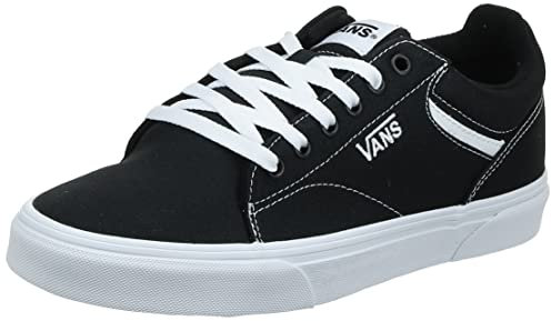Vans Seldan Herren Sneaker, Canvas Black White, 44 EU