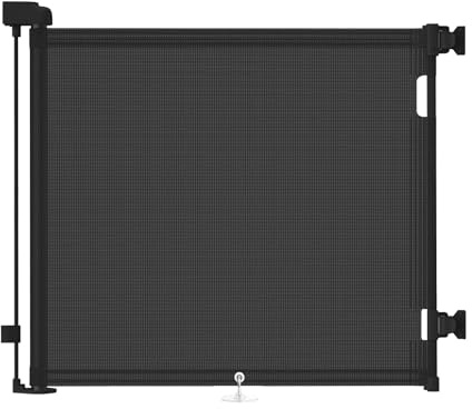 Cancelletto estensibile per scale, 0-150 cm Porta retrattile e cancelletto per bambini e animali domestici, barriera per bambini estensibile, adatto per uso interno ed esterno