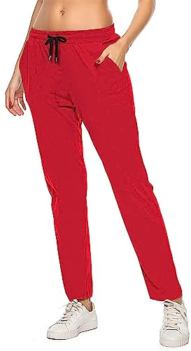 Pantalon Chándal Mujer Algodón Pantalones Deportivos Jogger Pants Casual Sweatpants Largos Elastica para Yoga Jogging Fitness Running Deportes Gimnasio de Verano y Invierno