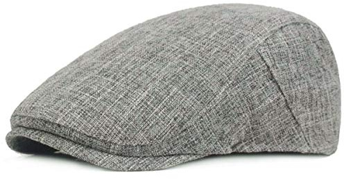 KeepSa Herren Rein Hanf Flatcap Gatsby Ivy Irish Hat Newsboy Schirmmütze