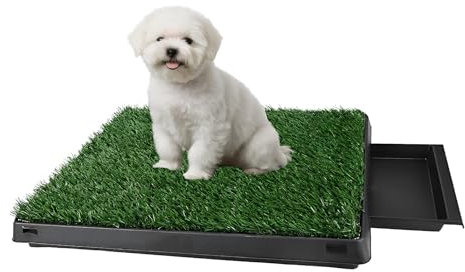 Trintion Hundetoiletten Hundetoilette Hunde Toilette Töpfchentrainingsmatte Mit Kunstrasen 63x50cm Hundetoilette Wiederverwendbar Und Leicht Zu Reinigen FüR Welpen Und Kleine Hunde