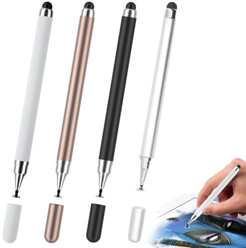 WeddHuis 4 pezzi 4 Pezzi 2 in 1 Penna Touchscreen per Tablet, Compatibile con iPad/iPhone/Samsung/Android/IOS, Penna Tablet Universale