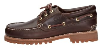 Timberland Authentic 3 Eye Classic Lug Outsole (Wide Fit) - Scarpe da Barca Uomo, Marrone (Brown Pull Up), 42 EU