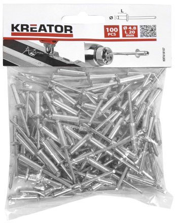 100 Stück KRT618107 Nieten Popnieten Blindnieten ø 4,8 x L 20mm