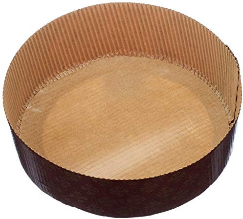 Decora 0320165 0320165-Molde bajo, 500 g, 5 Unidades, Horno, Color marrón, Papel para Hornear, 5