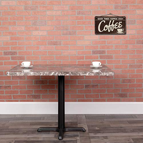 Flash Furniture Glenbrook Commercial Grade 24 x 42 Rectangular Gray Marble Laminate Table Top