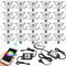 20er Led Bodeneinbauleuchten Aussen RGBWW, Ø31mm Bluetooth Led Bodeneinbaustrahler Bodenspots Terrassen Einbaustrahler Außen, DC12V 0.5W IP67 Wasserdicht Terassenbeleuchtung (RGB + Warmweiß)