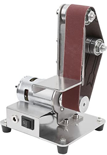 Dioche Mini Lijadora de Banda 775 Modelo de Motor Lijadora de Banda de Lijado 4500-9000 RPM DIY Pulido Pulido 110-240V Ajuste Automático de Voltaje(EU 220V)